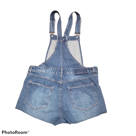 Blue Jean Denim Overalls Short - Picture 3 of 6
